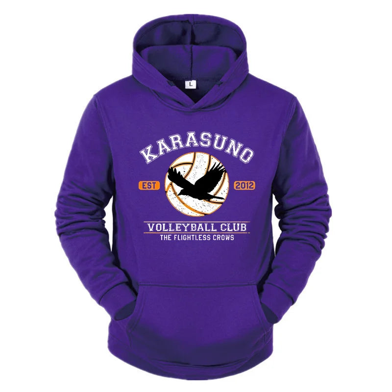 Japanese Tokyo Anime Haikyou Hoodie Men's Fun Pattern Street Fashion Men's Sportswear Autumn/Winter Suitable for Both Men/Women