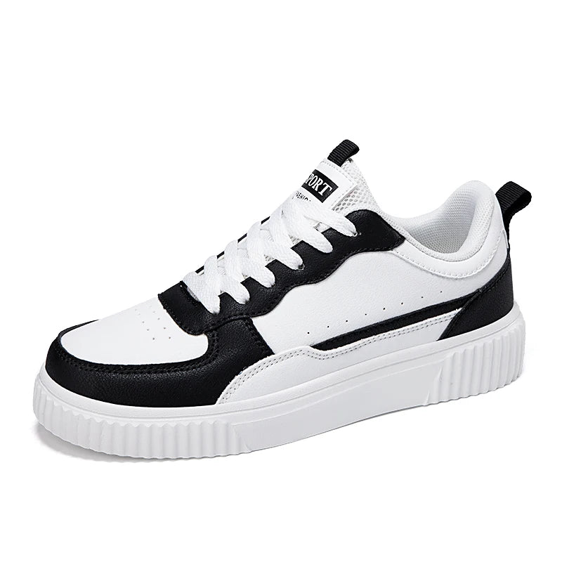 Men's Shoes Summer Breathable Trendy Versatile Casual White Sneakers Youth Non-Slip Sports Thick-Soled White Shoes