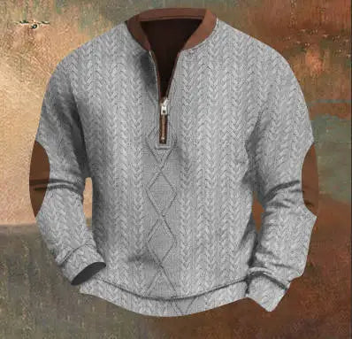 Hoodie Men's Half Zipper Sweatershirt 2024 Autumn/Winter New Thick Warm High Collar Men Jacket Coat Euro Size S-5XL D0259