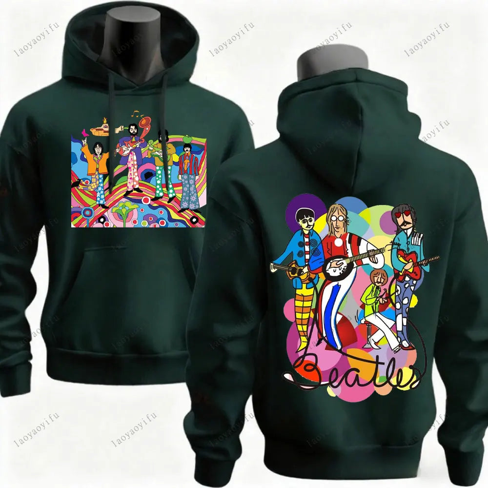 The Beatles Hoodie Men Hoodie Street Fashion Drop Shoulder Hoody Streetwear Long Sleeve Sportswear Streetwear Aesthetic Clothes