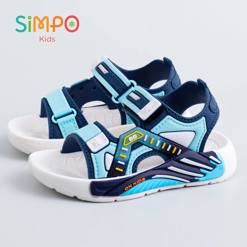 One Pairs of Summer Kids' Sandals Unisex Soft Bottom Casual Beach Shoes for Primary School Students