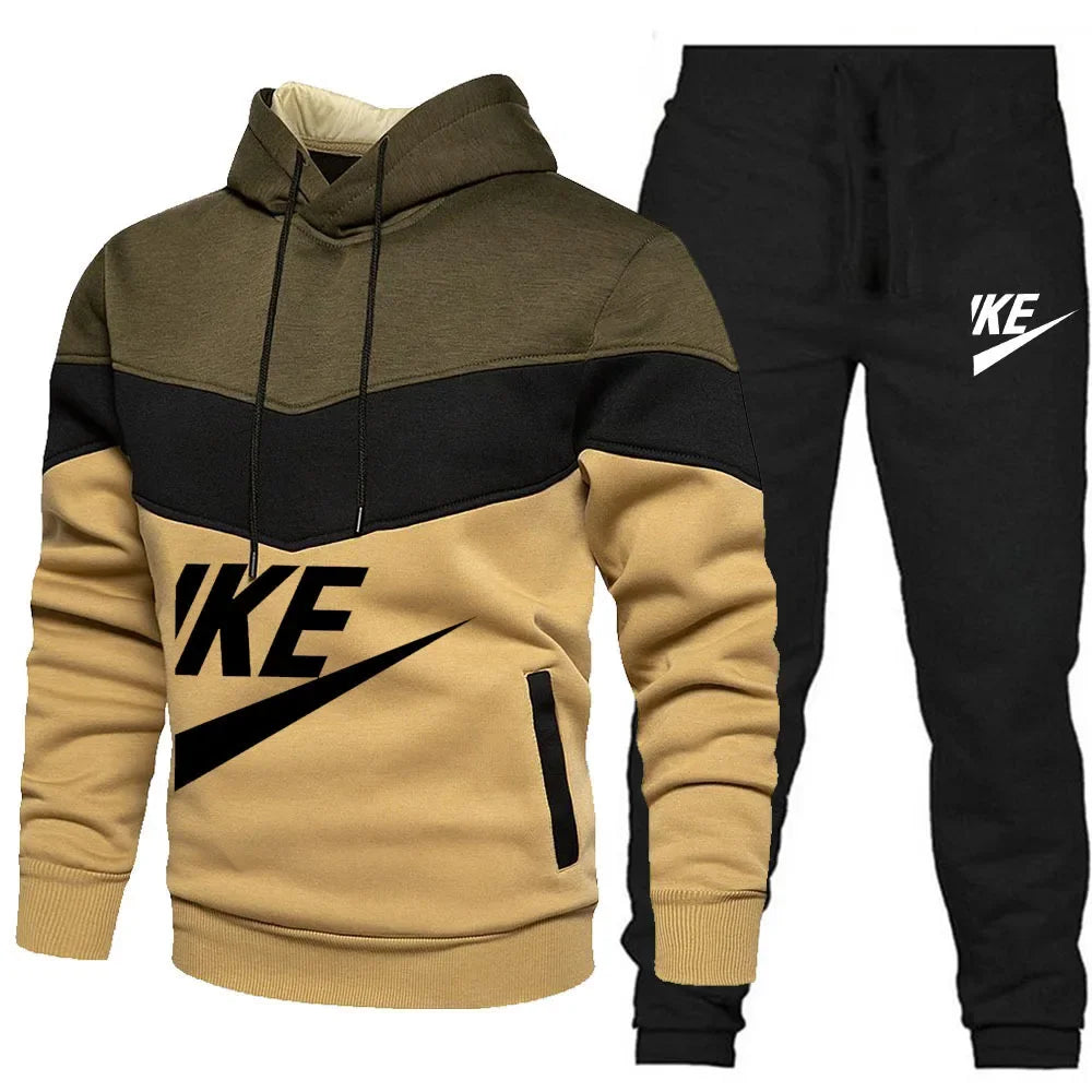 2025 New Autumn Winter Men's Sets Zipper Hoodie+Pants Pieces Casual Tracksuit Male Sportswear Brand Clothing Sweat Suit