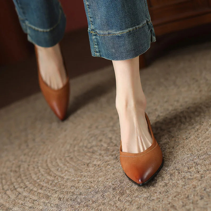 Shoes 2025 Fashion Women's Square Toe Casual Female Sneakers Clogs Platform Flats Oxfords Modis New On Heels Pointed Toe Comfort