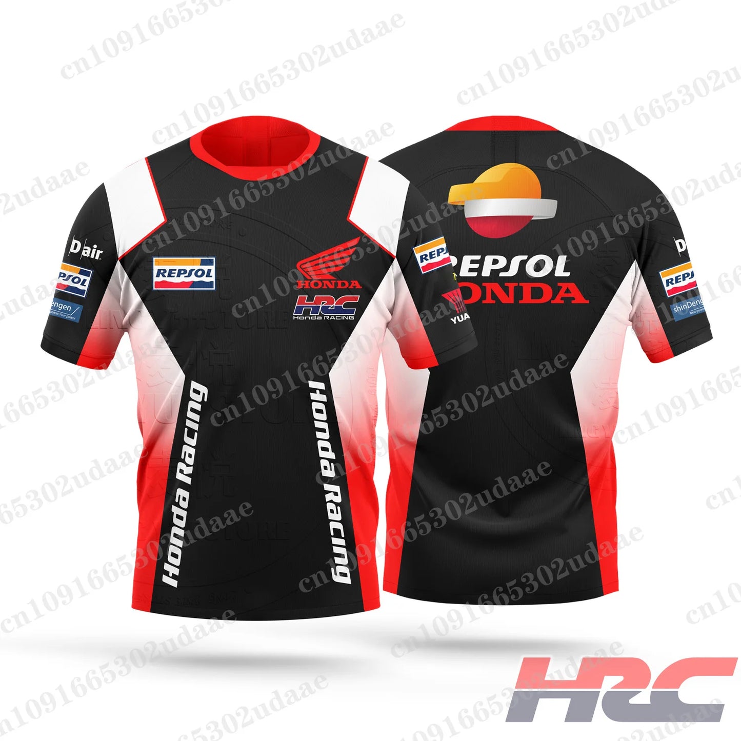 2025 New Repsol Honda Logo Racing Team HRC Racing Team Uniform Motorcycle Men's and Women's Outdoor Sports T-shirt