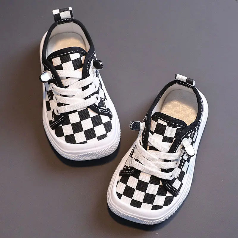 Kids Non-slip Comfort Sneakers Shoe Toddlers Tennis shoesChildren Sport Canvas Shoes Lace-up Girls Flat Boys Casual Shoes
