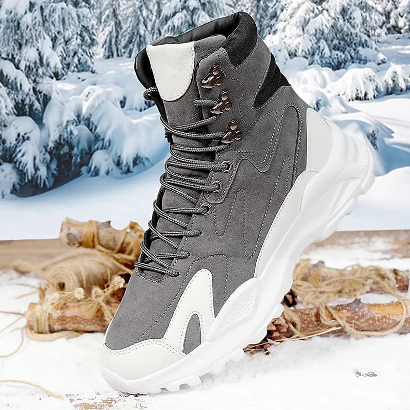 Fashion Men's Boots Comfortable Men Casual Shoes Breathable High Top Sneakers for Outdoor Non Slip Ankle Boots Platform Sneakers