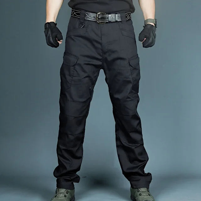 Men Tactical Pants Waterproof Cargo Pants Men Breathable Outdoors Solid Color Combat Long Trousers Work Joggers S-6XL