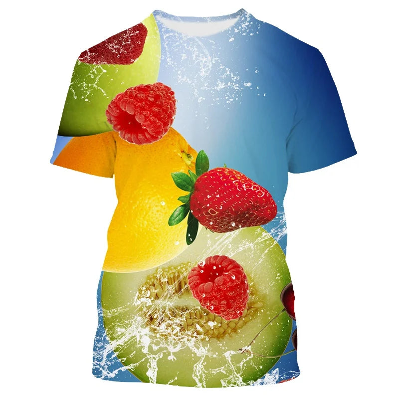 New Summer Strange Delicious Fruit Graphic 3D Print T-Shirts Men Women Funny T Shirt Short Sleeve Oversized Tee Top Kid Clothing
