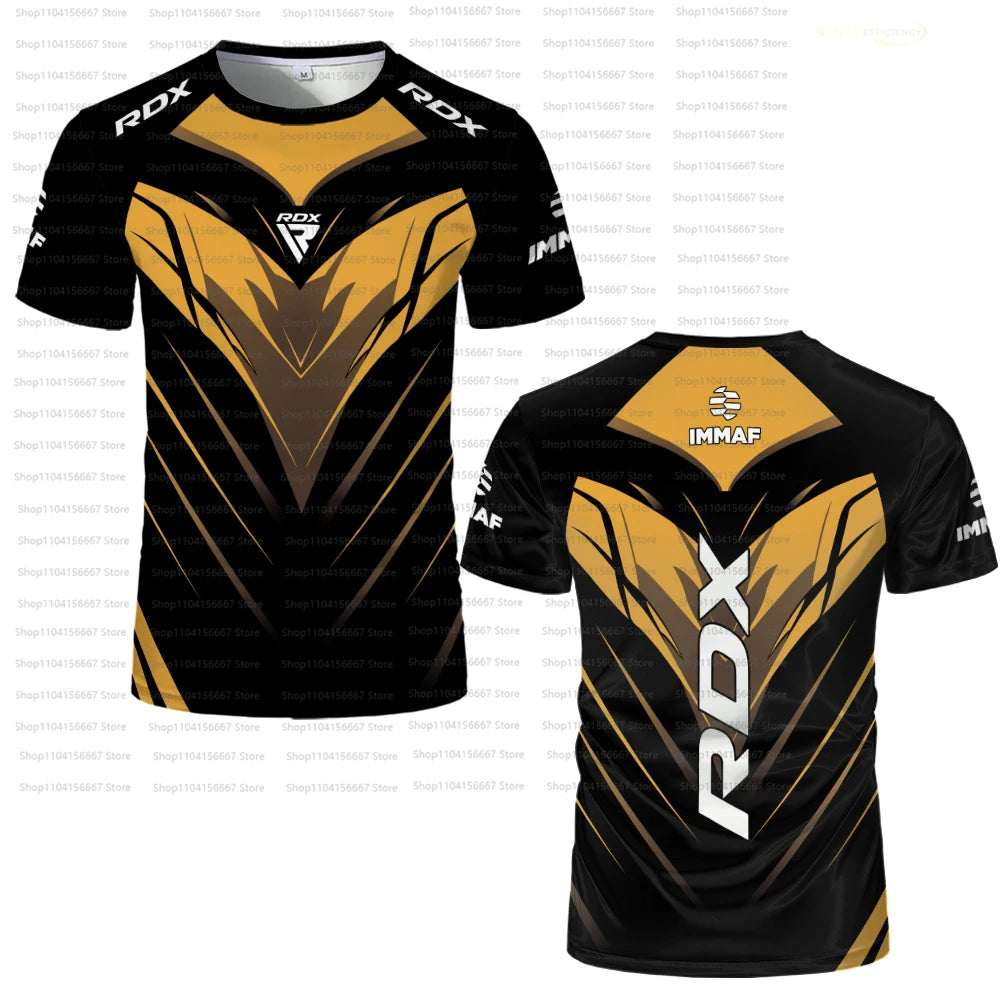 RDX Fighting Competition 2025 New Jersey Fans Breathable T-shirt Men's And Women's Casual Round Neck Short Sleeve Boxing Top