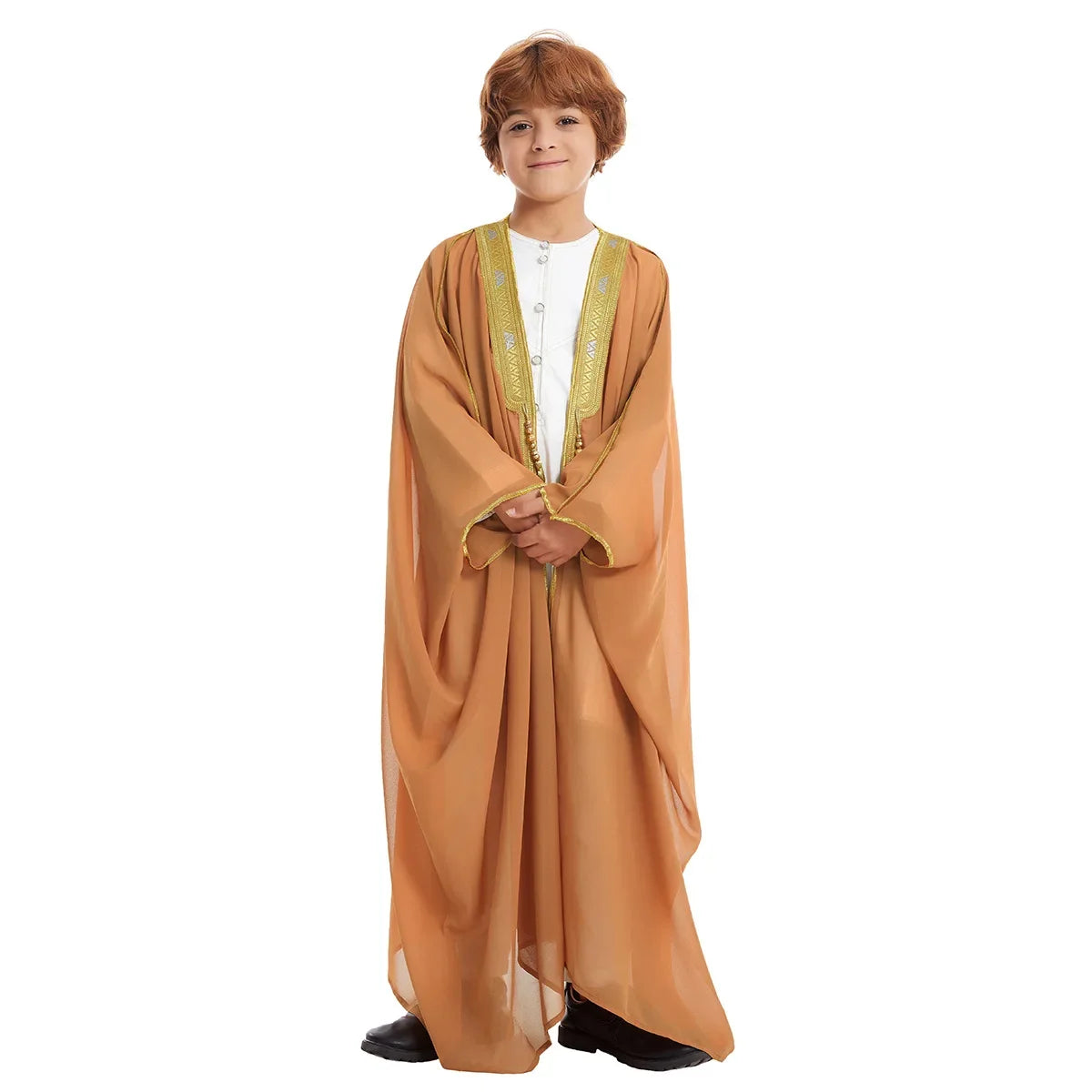 Eid Kids Boys Robe Muslim Dress Children Open Abaya Prayer Kaftan Ramadan Morocco Jubba Modest Islamic Dubai Saudi Abaya Thobe