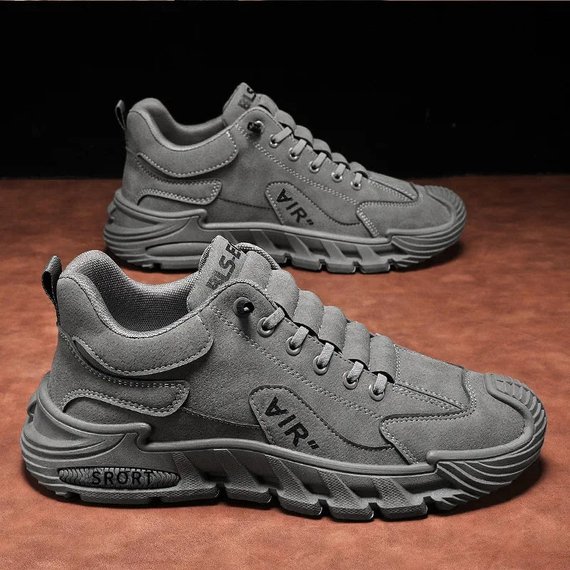 Men's Work Shoes 2025 New Breathable Slip-On Anti-Slip Wear-Resistant Casual Sports Shoes Thick Bottom Labor Protection