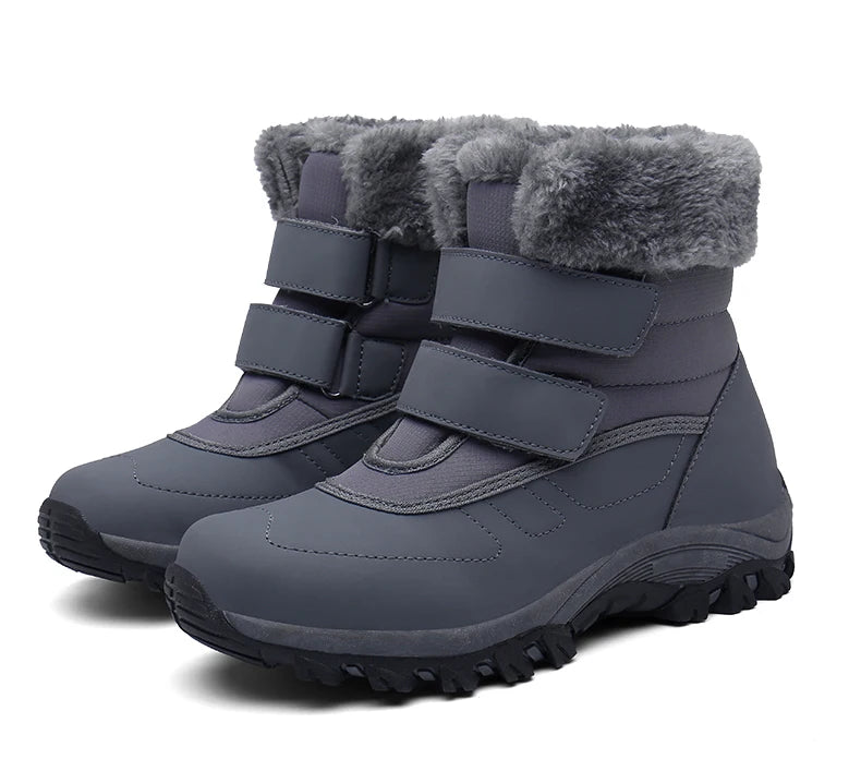 Boots for Women Platform Outdoor Snow Boots Non-slip Winter Walking Shoes Fur Warm Ankle Boots Wedge Waterproof Thigh High Boots