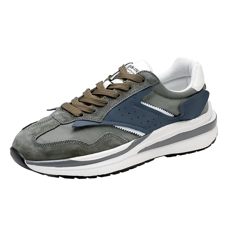 Men's Sports Shoes with Color Matching Fashionable and Versatile Soft-soled Lightweight New Lace-up Outdoor Casual Shoes
