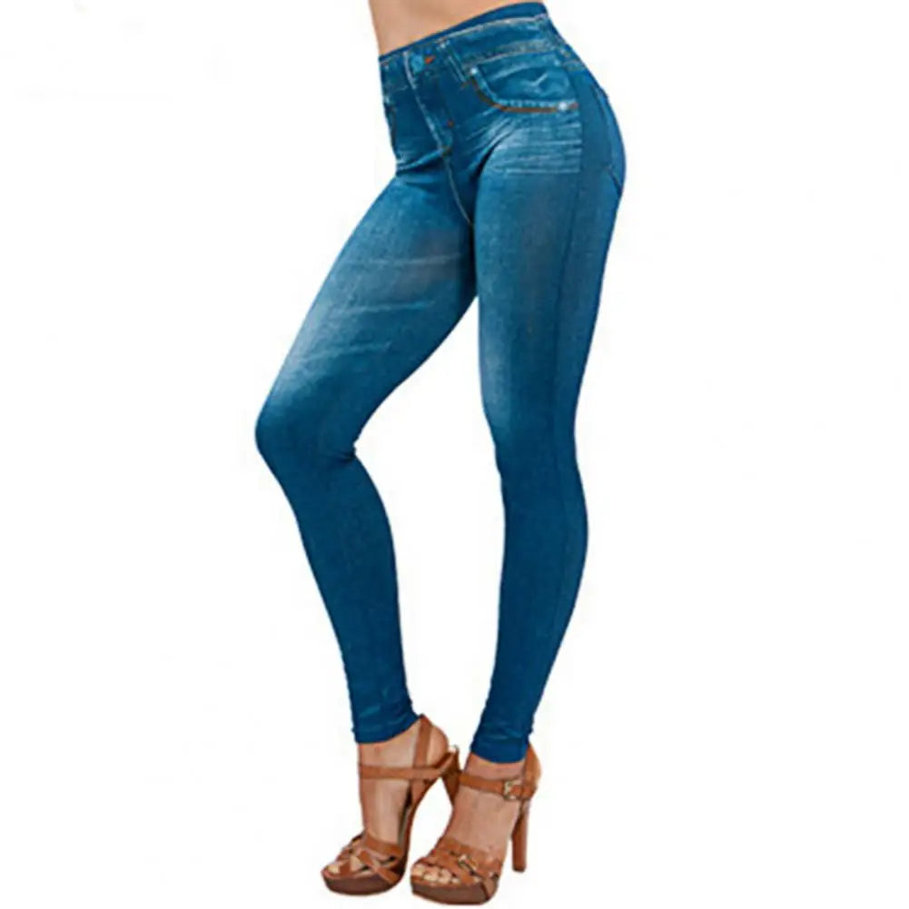 Fashion Women Jeans Stretch Breathable Skin-friendly Stretch Denim Pencil Pants