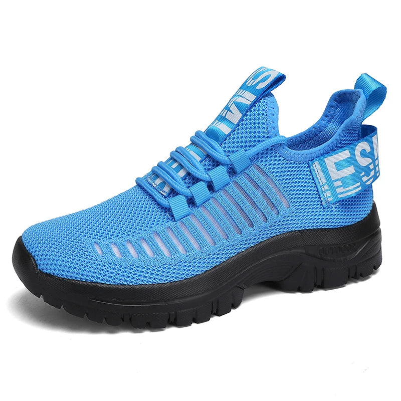 new Shoes for Man Summer Walking Comfort Platform Sneakers Mesh Fashion Design Breathable Travel Training Jogging Shoes 36-46