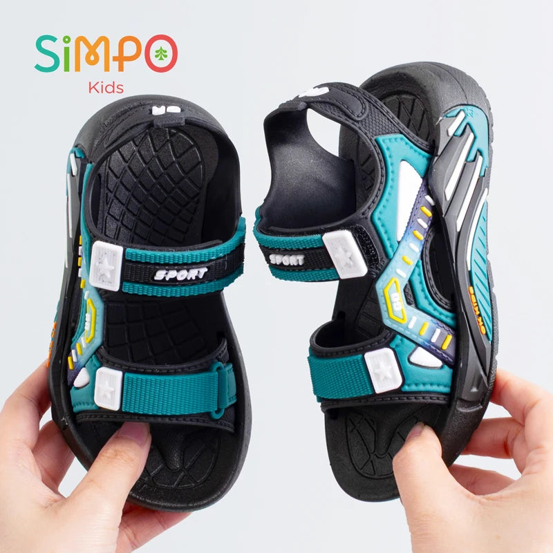 Summer Kids' Sandals Unisex Soft Bottom Casual Beach Shoes for Primary School Students Boys & Girls Charms Decorations
