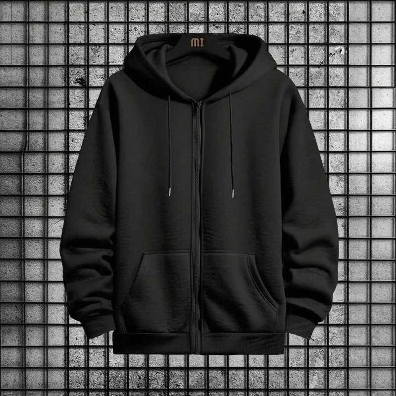 2025 New Arrival Men's Zipper Hoodie Sweatpants 2 Piece Set High Quality Hooded Long Sleeve Sweatshirt Autumn Winter Tracksuit