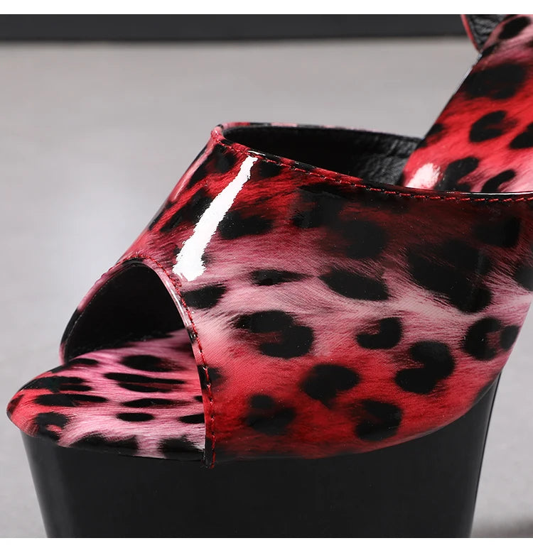 shoes for women 2022 Fashion Women Pumps Retro Thin Heels Sandals Leopard Spring Platform Dress Party Wedding Basic Shoes Woman