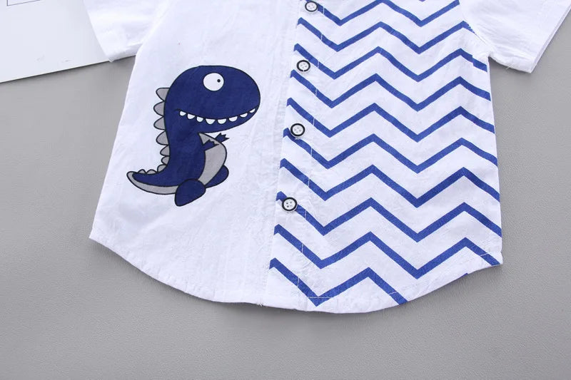 New Fashion Summer Baby Clothes For Boys Children Cartoon Shirt Shorts 2pcs/sets Toddler Casual Sport Clothing Kids Tracksuits