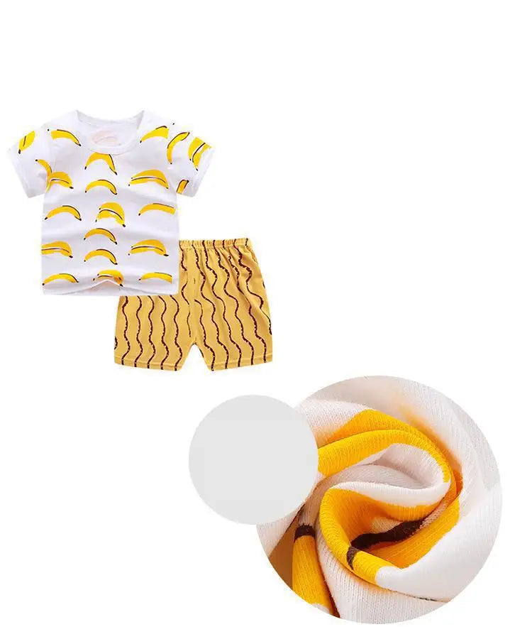 Mickey Mouse Clothes Set For Toddler Costume Summer Cartoon Character Tshirts Sports Clothing Set Infant Baby Kids Outfits