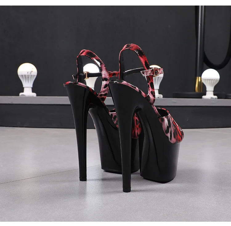 shoes for women 2022 Fashion Women Pumps Retro Thin Heels Sandals Leopard Spring Platform Dress Party Wedding Basic Shoes Woman