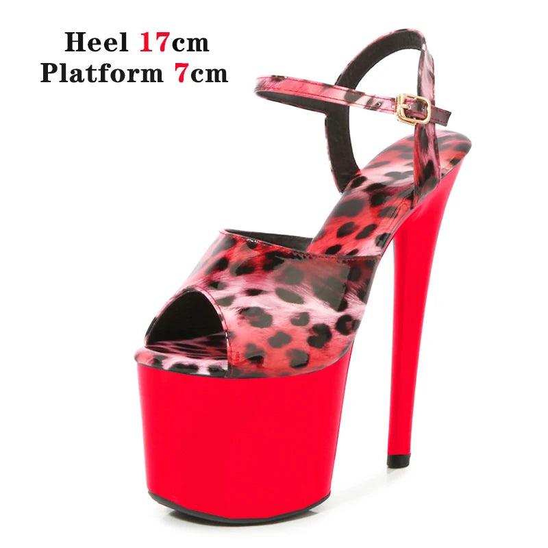 shoes for women 2022 Fashion Women Pumps Retro Thin Heels Sandals Leopard Spring Platform Dress Party Wedding Basic Shoes Woman