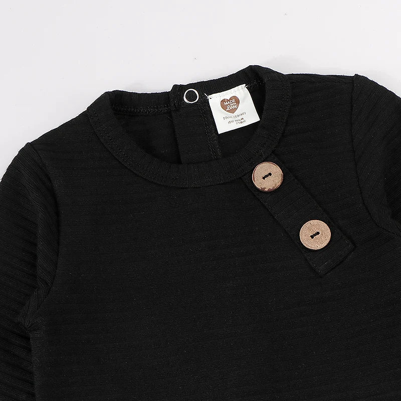 Baby romper elegant outfit winter ribbed pajamas baby overalls contrast pocket boy girls clothes footies baby autumn clothes