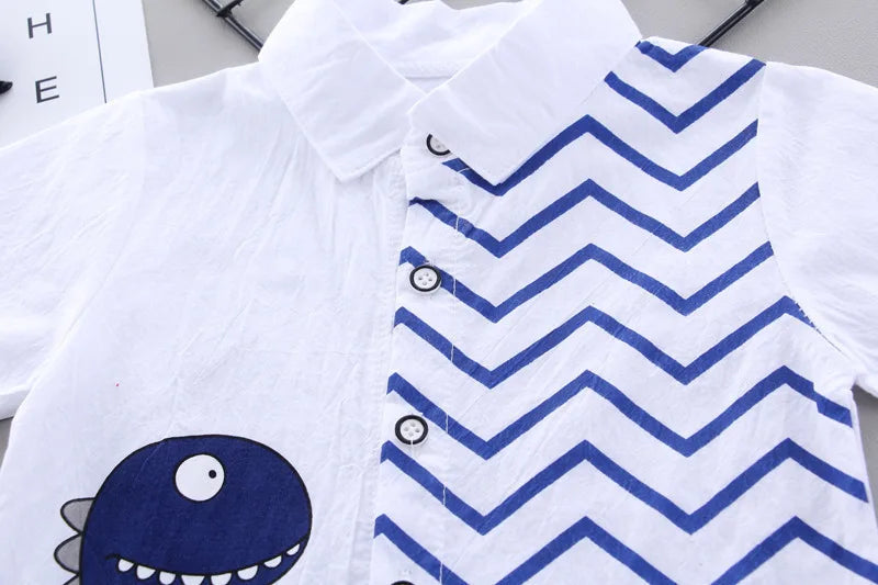 New Fashion Summer Baby Clothes For Boys Children Cartoon Shirt Shorts 2pcs/sets Toddler Casual Sport Clothing Kids Tracksuits