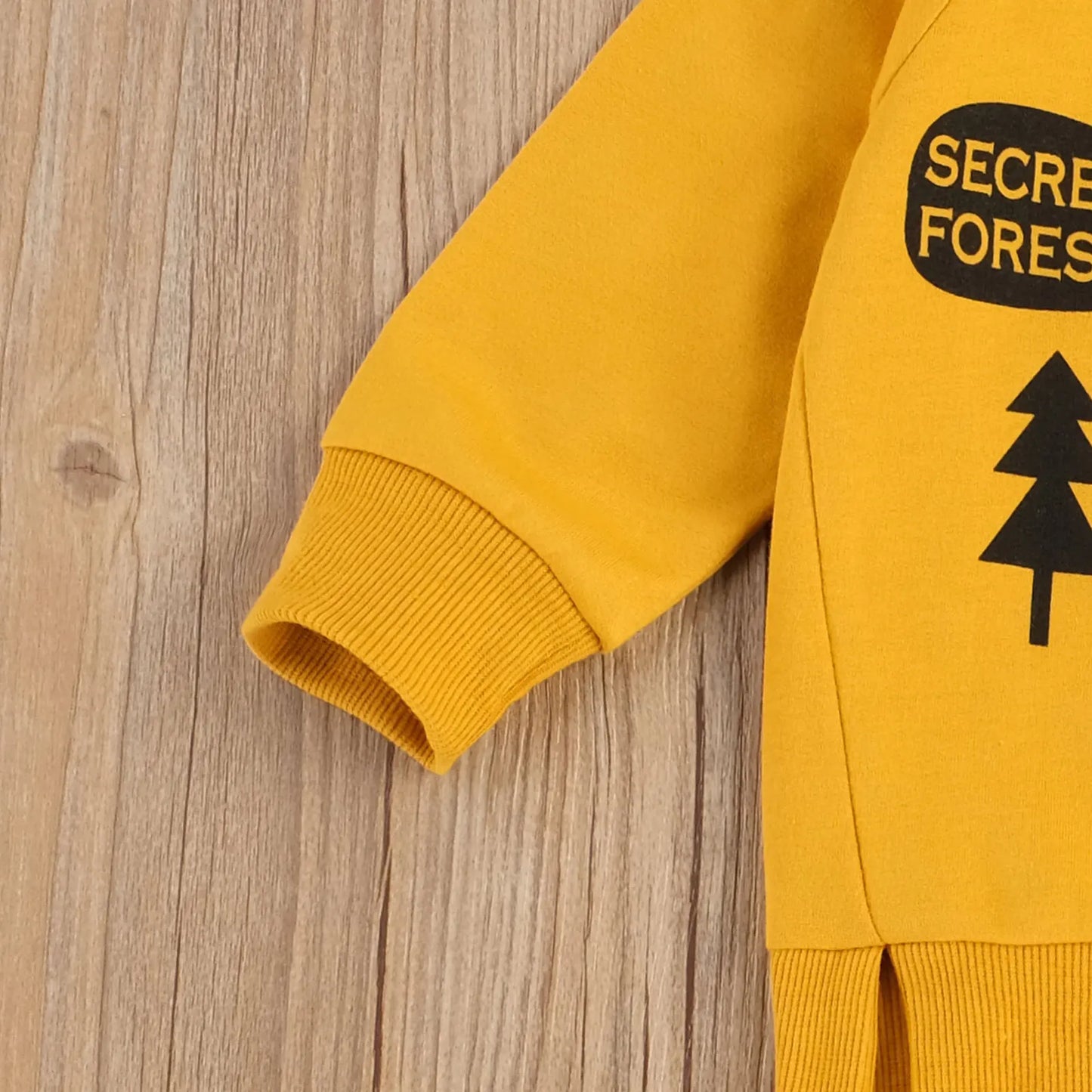 Children Long Sleeves Long Pants Suit, Newborn Boys Fox Printed Clothes Set, Autumn Round Collar Outfits with Hat 3pcs set