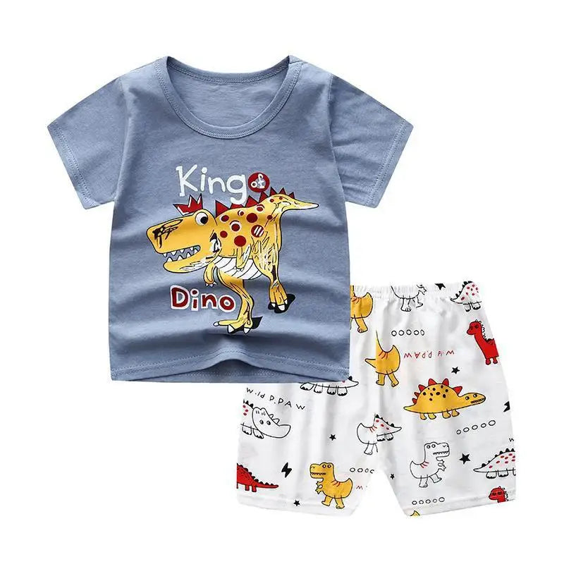 Mickey Mouse Clothes Set For Toddler Costume Summer Cartoon Character Tshirts Sports Clothing Set Infant Baby Kids Outfits