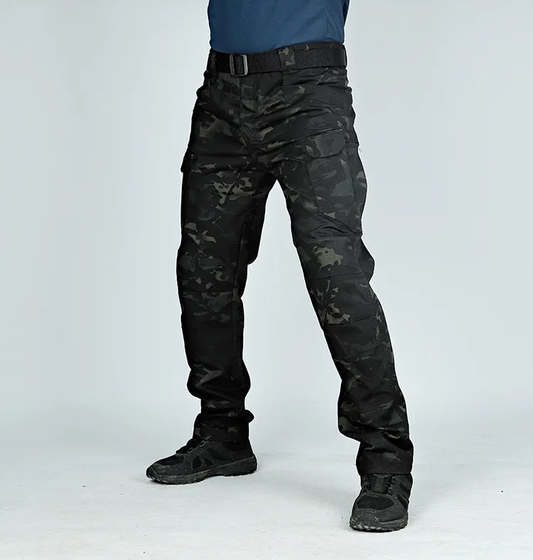 Men  Tactical Pants Waterproof Cargo Pants Men Breathable Outdoors Solid Color Combat Long Trousers Work Joggers S-6XL