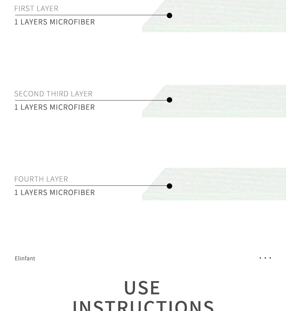 Elinfant 5/10pcs / Set 3 Layers Microfiber Cloth Diaper Nappy Insert Super Absorbent Reusable Washable 35×13.5 Cm Diaper Insert