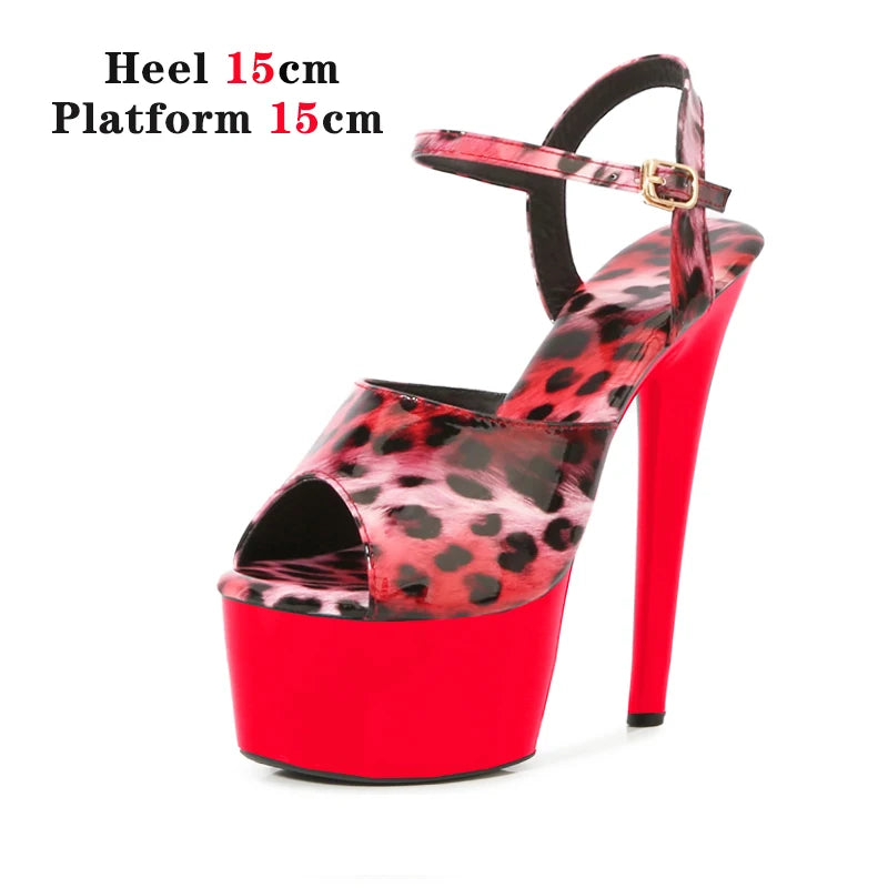 shoes for women 2022 Fashion Women Pumps Retro Thin Heels Sandals Leopard Spring Platform Dress Party Wedding Basic Shoes Woman
