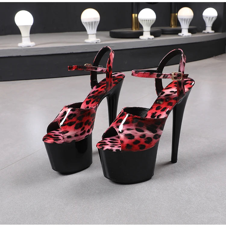 shoes for women 2022 Fashion Women Pumps Retro Thin Heels Sandals Leopard Spring Platform Dress Party Wedding Basic Shoes Woman