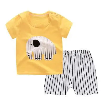 Mickey Mouse Clothes Set For Toddler Costume Summer Cartoon Character Tshirts Sports Clothing Set Infant Baby Kids Outfits