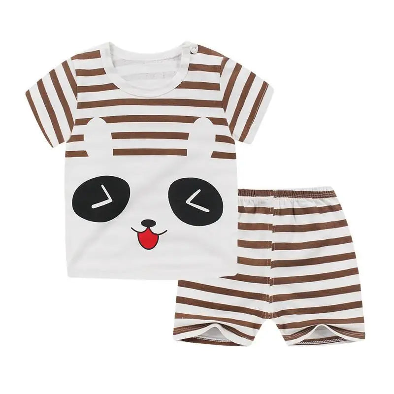 Mickey Mouse Clothes Set For Toddler Costume Summer Cartoon Character Tshirts Sports Clothing Set Infant Baby Kids Outfits