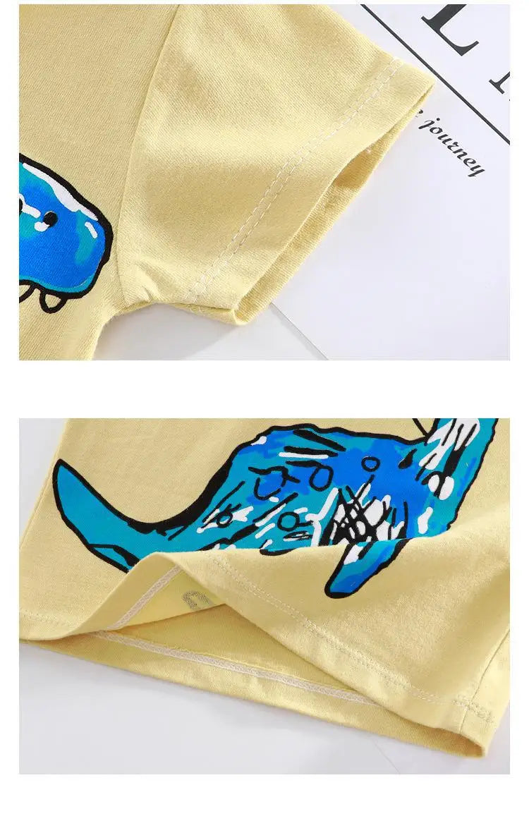 2022 New Summer Infants Clothes Short Sleeve T-shirt+shorts 2-piece For Baby Boys Girls Kids Outfit Children's Clothing Sets