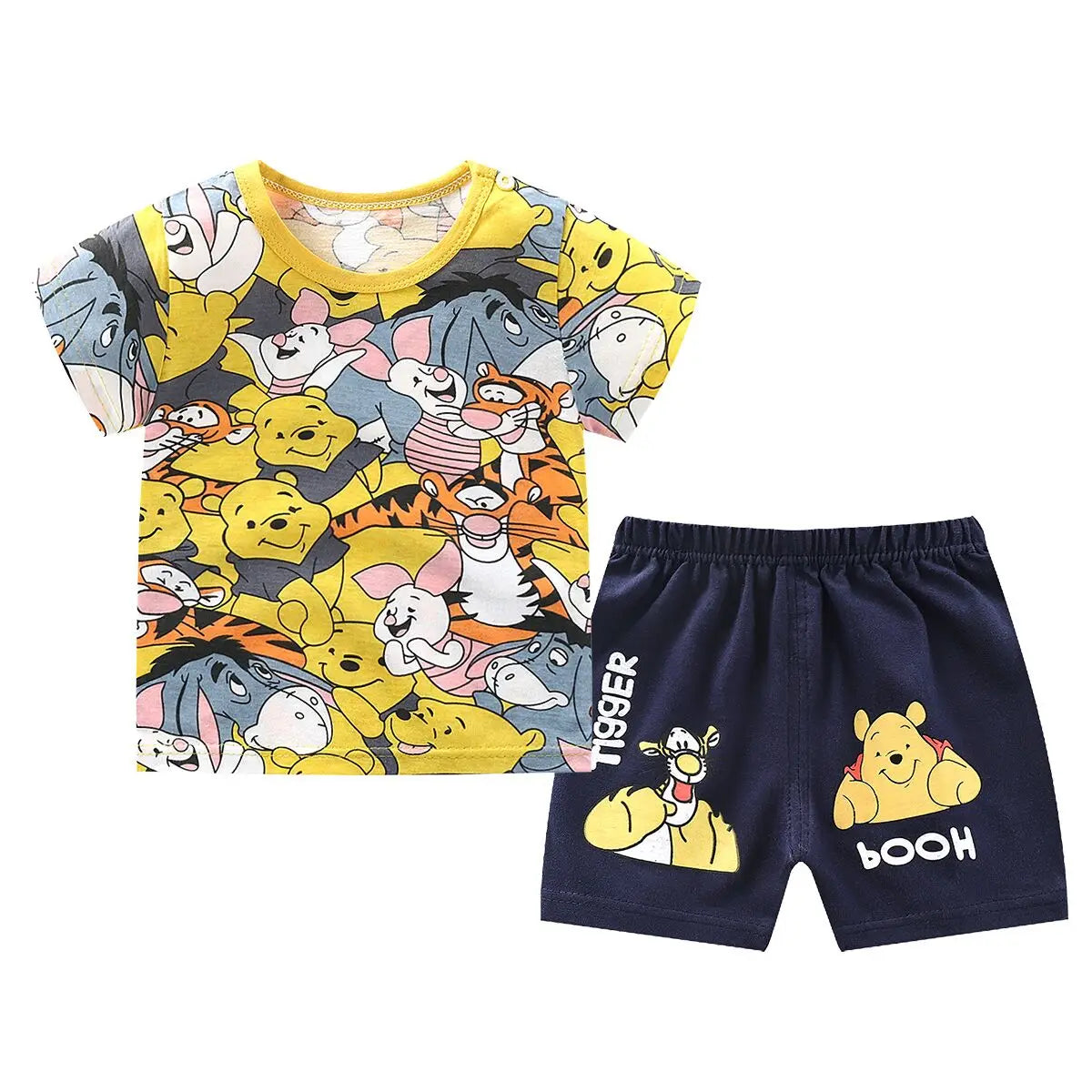 Brand Designer Cartoon Clothing Mickey Mouse Baby Boy Summer Clothes T-shirt+shorts Baby Girl Casual Clothing Sets