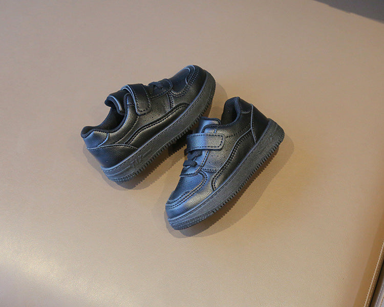 Tenis Sneakers Kids Spring/Autumn New Boys Girls Sports Shoes Casual Board Shoes Leather Soft Soled Children Small White Shoes