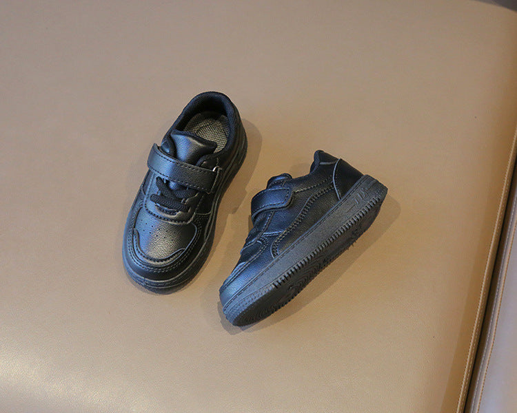 Tenis Sneakers Kids Spring/Autumn New Boys Girls Sports Shoes Casual Board Shoes Leather Soft Soled Children Small White Shoes