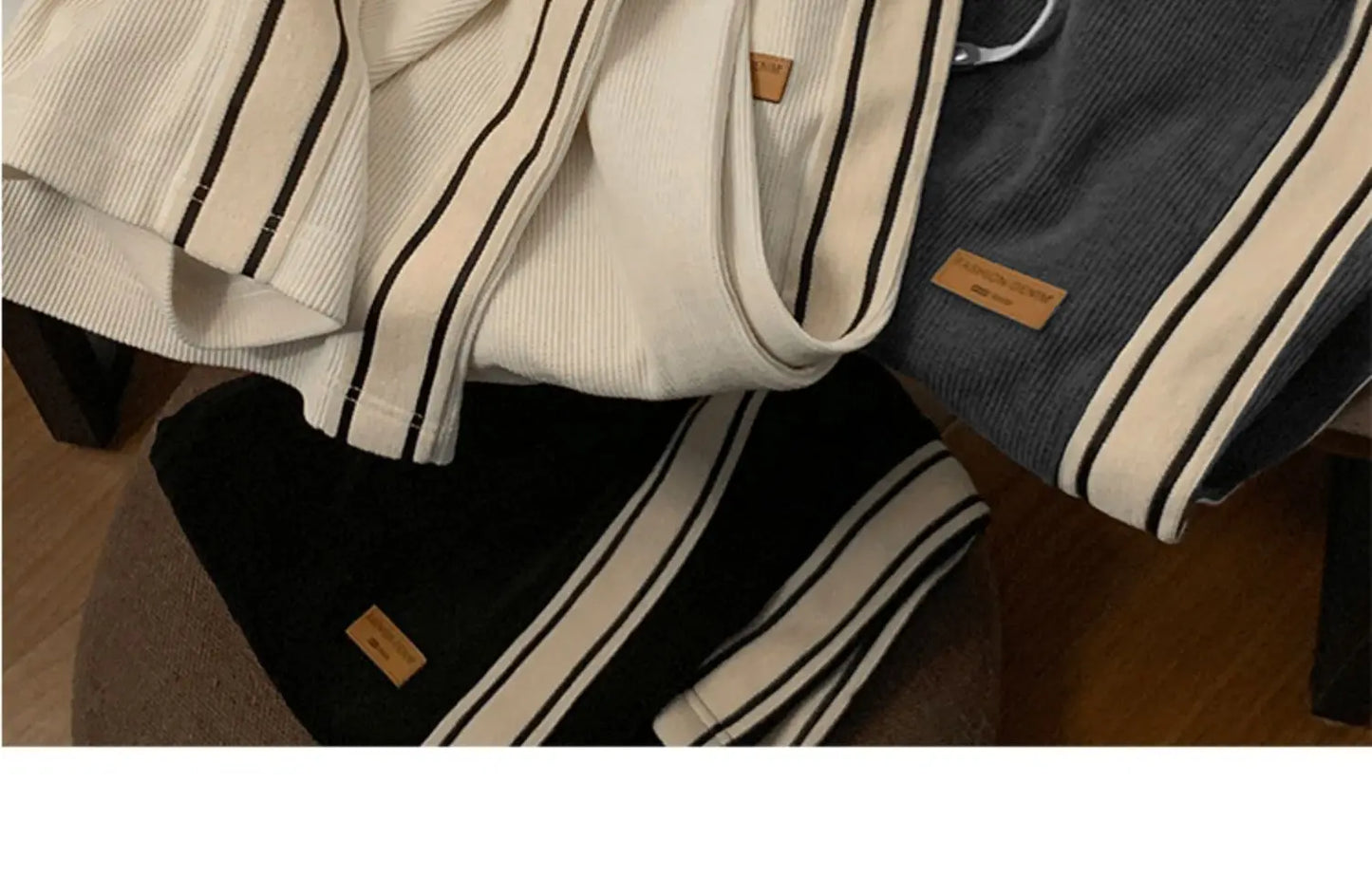 Corduroy Men's Pants Autumn Winter New Sle Hong Kong Sle Trendy Wide Leg Straight Elastic Waist Sports Casual Long Trousers