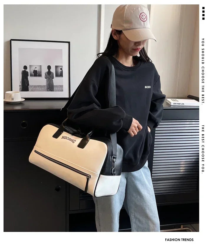 Large Capacity PU Zipper Travel Bag 2025 New High Quality Brand Simplicity Waterproof Luxury Leisure Vacation Luggage Bag