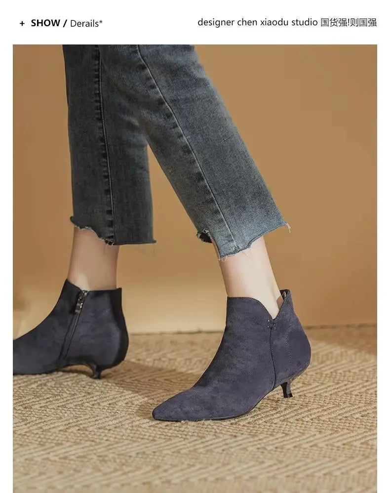 Super High Heel Boots High Heel Shoes Thick Heel Short Boots Autumn Winter 2025New Waterproof Platform Single Boot Women Boots