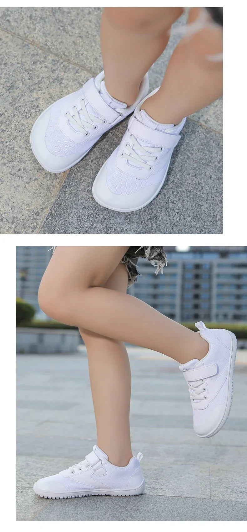 Kids Wide Barefoot Shoes Boys Girls Minimalist Sneakers Toddler Lightweight Non Slip Narutal Children Walking Shoes Skate Flat