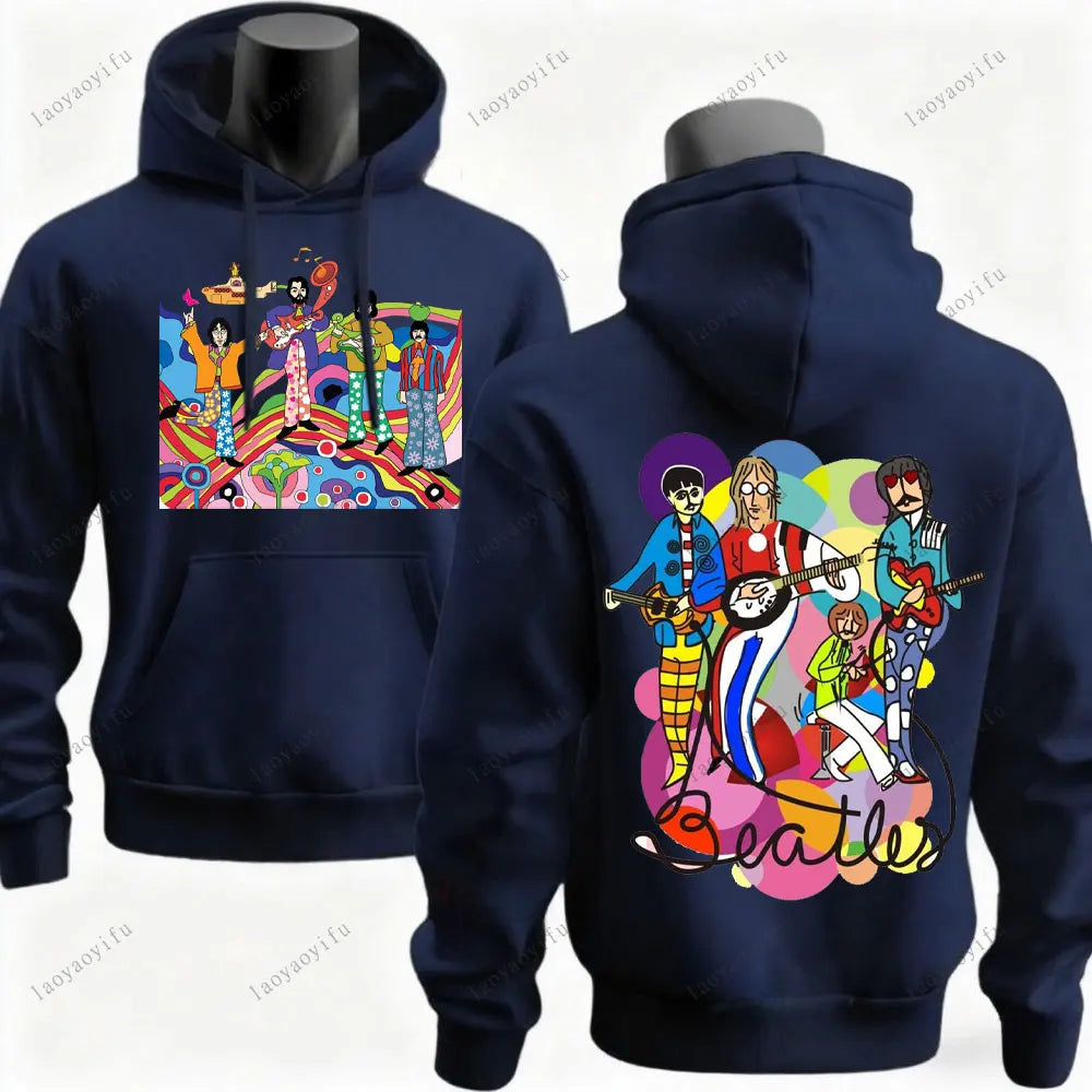 The Beatles Hoodie Men Hoodie Street Fashion Drop Shoulder Hoody Streetwear Long Sleeve Sportswear Streetwear Aesthetic Clothes
