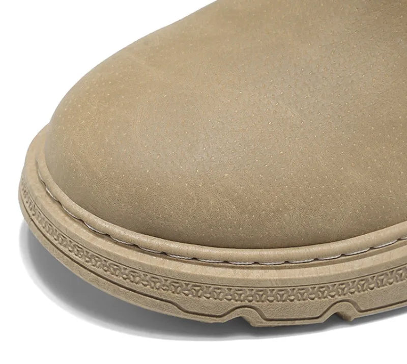 Men's Works Boots Spring Autumn Anti-slip Waterproof Male Sneakers Desert Tactical Boots Outdoor Travel Wear-resistant Man Shoes