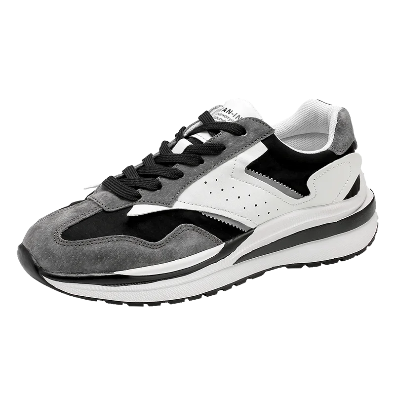 Men's Sports Shoes with Color Matching Fashionable and Versatile Soft-soled Lightweight New Lace-up Outdoor Casual Shoes