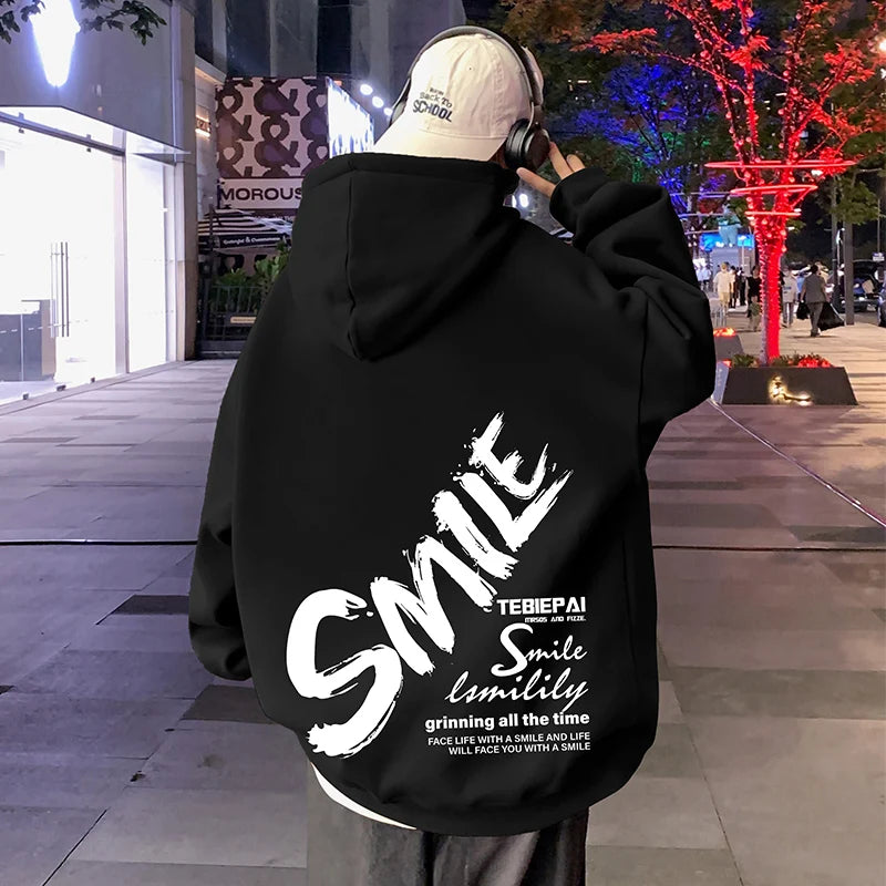 2025 New Men's Fashion Brand Hooded Sweatshirt for Spring and Autumn, Hoodie with Hong Kong Style, Loose Outerwear