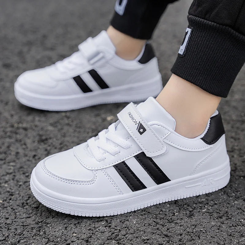 Kids School Sports Walking Shoes Fashion White Casual Sneakers for Boys & Girls Non-Slip Soft Sole Children's Running Shoes