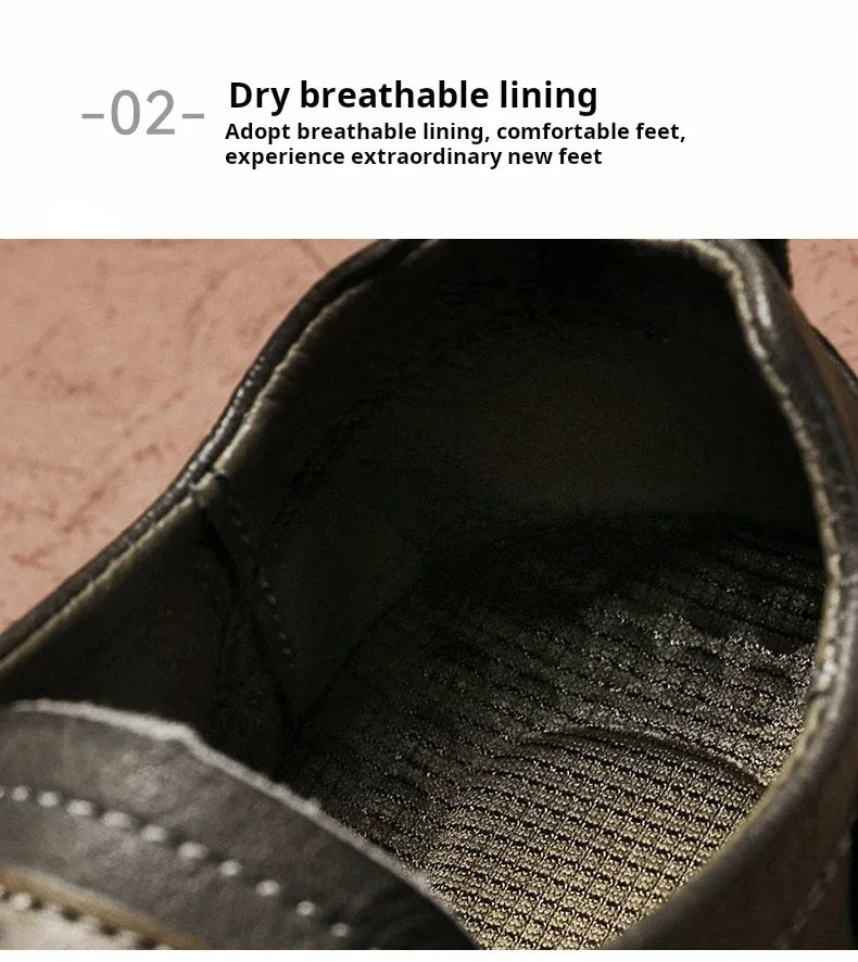 Classic Men's Sneakers Platform Slip on Casual Shoes for Men Leather Sneakers New Comfort Flat Shoes Spring Men's Loafers Shoes